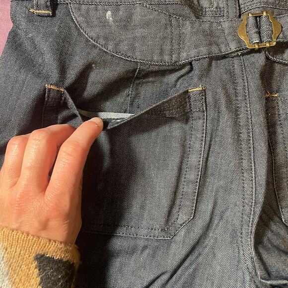 Converse One Star Wide Leg Jean Pants 28 in inseam - Women's Size 2 - Picture 8 of 10